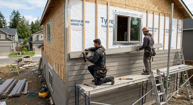 Our team working on Siding Service projects in Elizabeth, CO